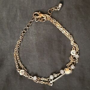 Free With Purchase, Chain Bracelet with Mix Accents, Gold Tone